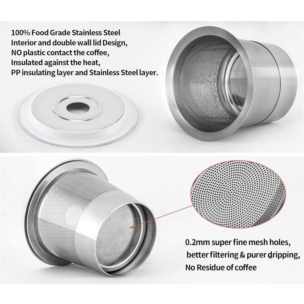 Reusable Ninja Stainless Steel K-Cup Coffee Capsule Compatible with Kuerig 1.0 Coffee Maker Filter