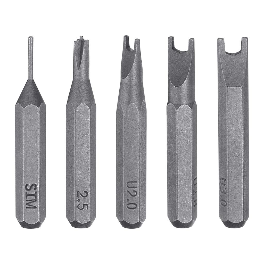 1set Phillips Slotted Hex Torx Square Triangle Screwdriver Bit Set 5/32" Hex Shank Magnetic Cross Head Hex Screw Driver Bits