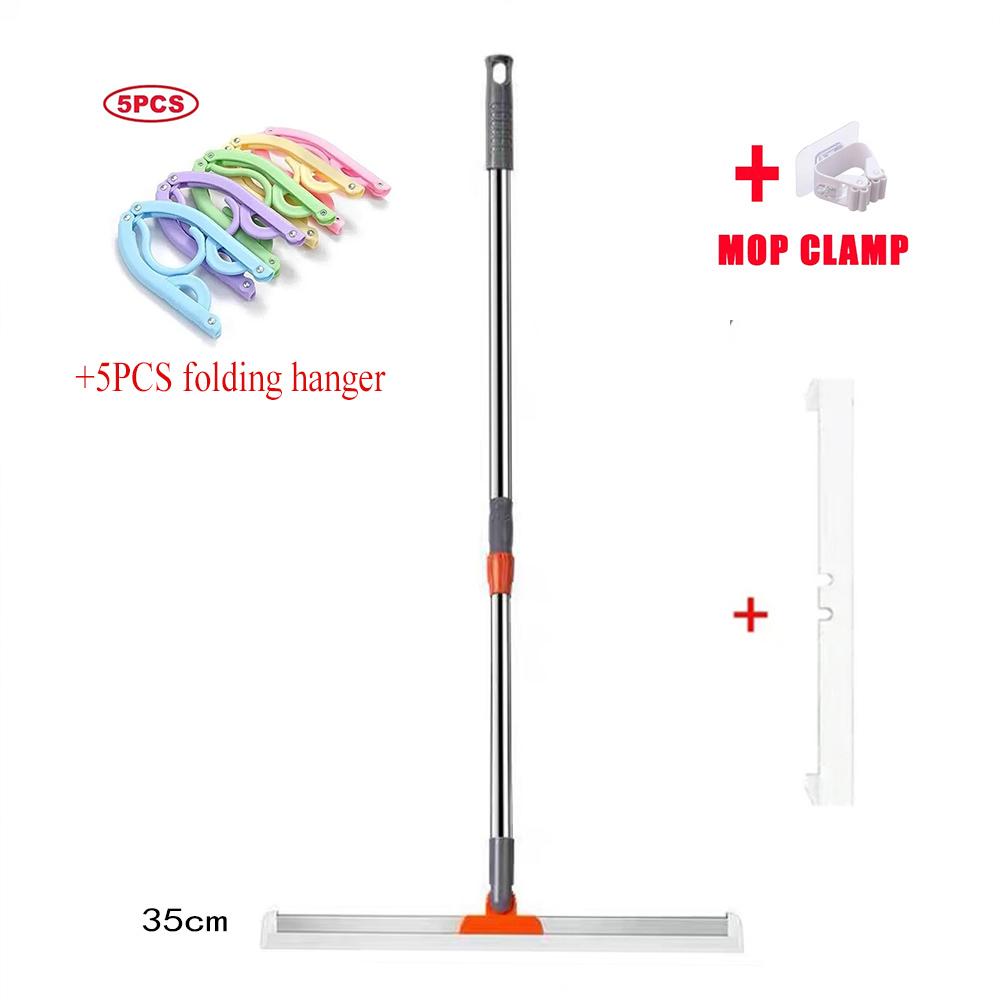 2 In 1 Floor Squeegee Multifunctional Can Adjust 180° Rotating Broom Window for Home Bathroom Concrete Tile Floor Scrape