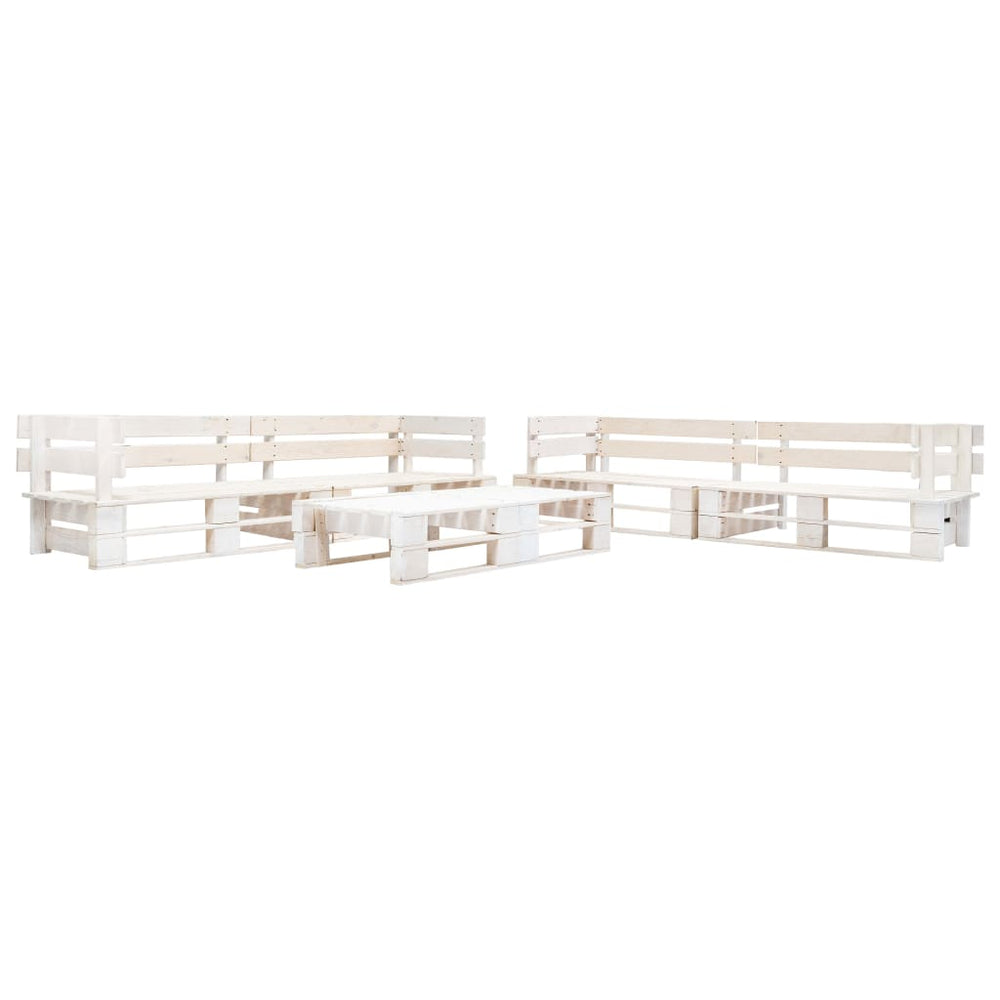 Salon de jardin palette 6 pcs Bois