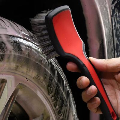 Portable Auto Tire Rim Brush Wheel Hub Cleaning Brushes Steel Hub Foot Fabric Brush Wheel Multifunctional Pad Cleaning L4Y6