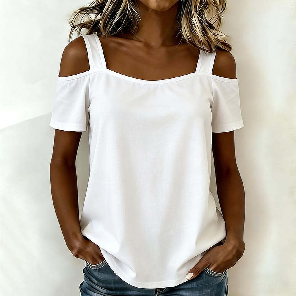 Womens Short Sleeve Cute Sexy  T Shirts Fashion Outfits Basic Clothes