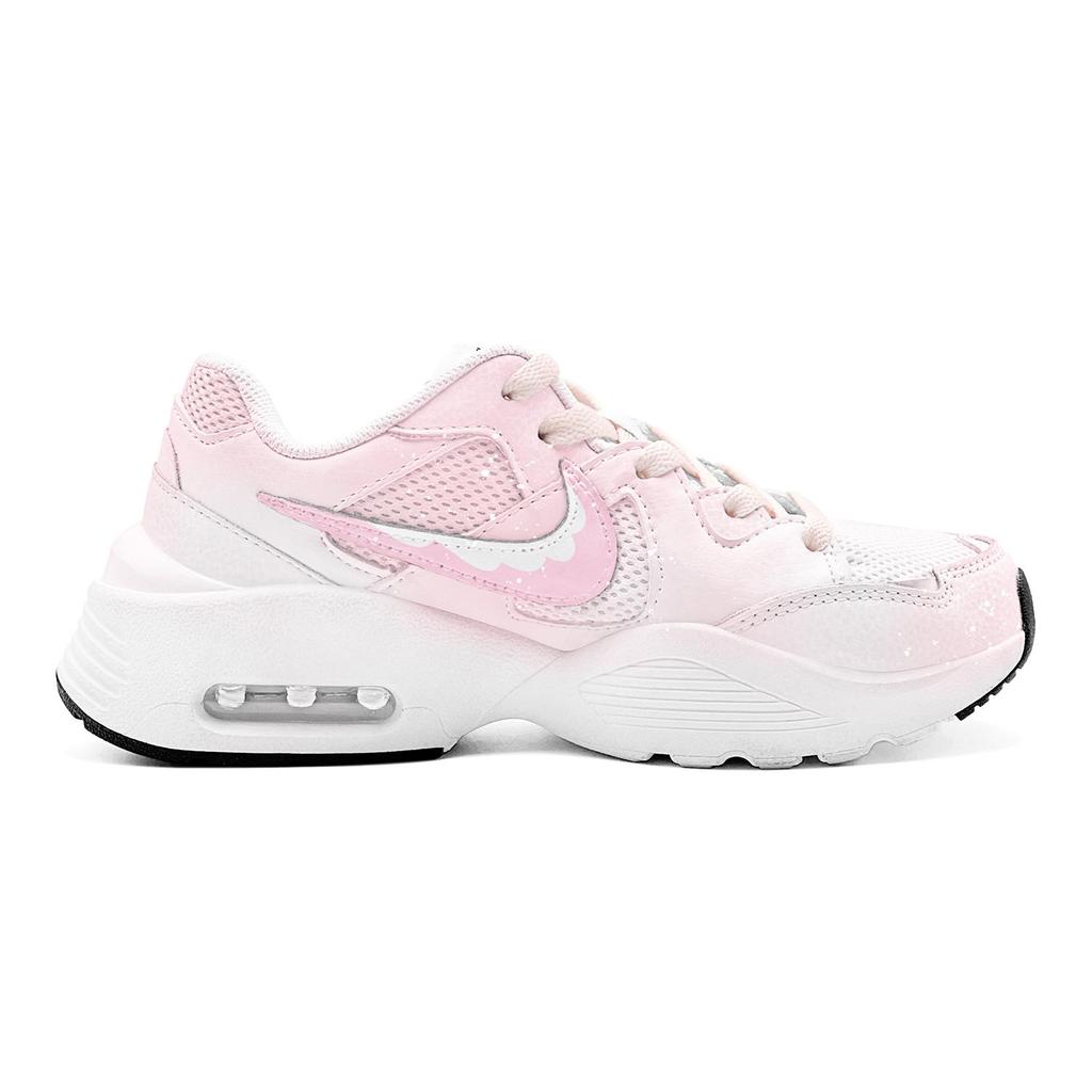 Nike Air Max Fusion Abrasion Resistant Breathable Low top Running Shoes Women's Pink White CJ1671-100(TeamS3-S-BOX)