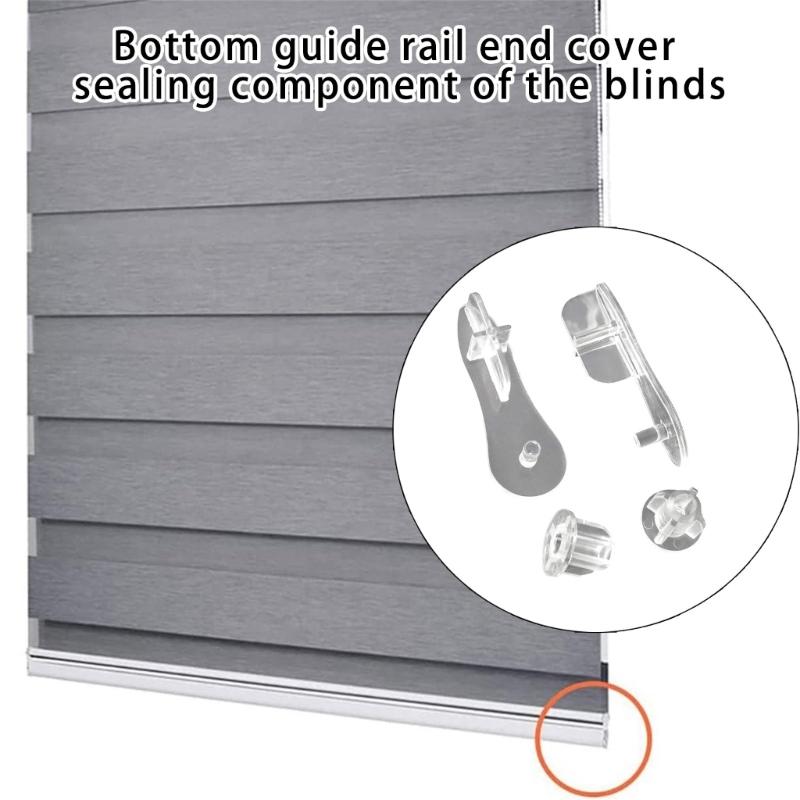Bottom Rail End Plugs For Blinds Compatibility with Multiple Brands And Easy To Install Window Blind Bottom Rail Cover