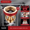 All-Copper Floor Drain Deodorizer, Universal Anti-Odor Device for Bathroom, Inner Core Anti-Backflow Valve, Anti-Odor Gadget for Drain Pipes, Sealing