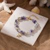 Starfish Conch Stone Beaded Bracelets Simple Beads Bracelets Adjustable Length Bracelets Sea Themed Beach Jewelry for Women Girls