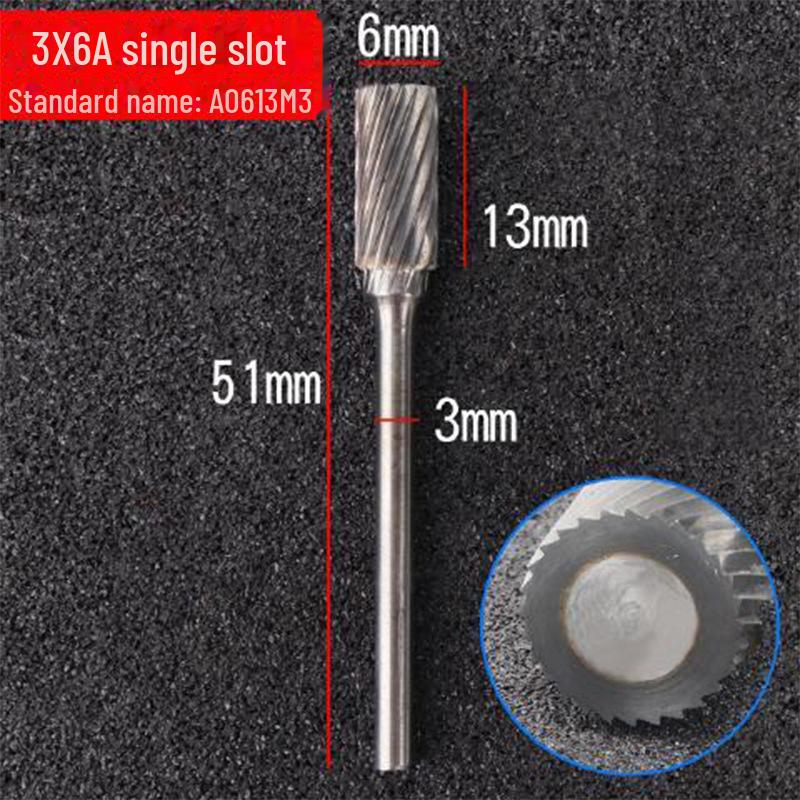 6mm Handle Tungsten Steel Grinding Head Carbide Rotary File for Polishing and Milling