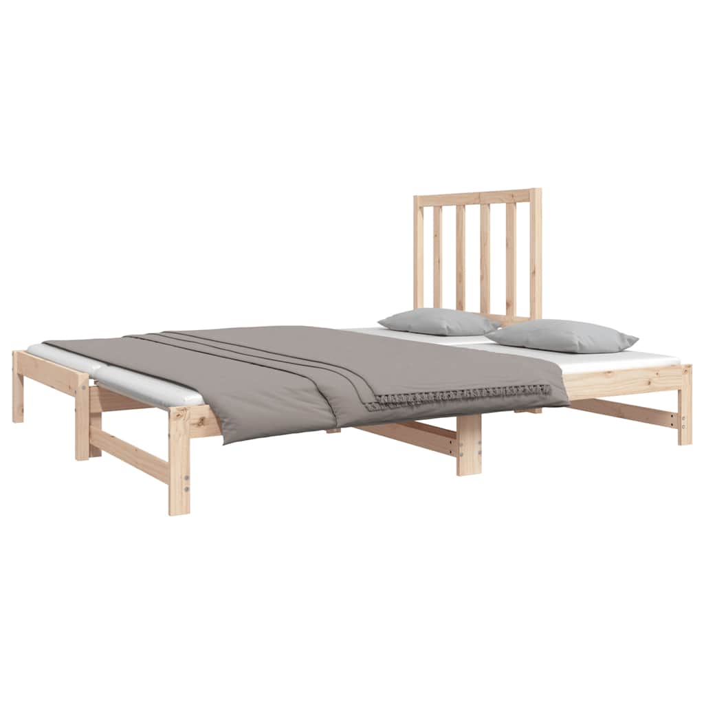 Daybed Extendable 2*(90*190) Cm Solid Pine Wood