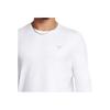 Under Armour Johnson Series Authentic Solid Color Crew Neck Long Sleeve T-Shirt Men Tops White 1386871-100