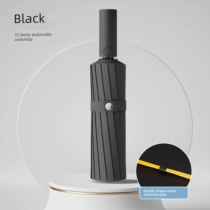32-Bone Typhoon-Proof Automatic Umbrella Men's Large Strong Wind-Resistant Rainstorm Dedicated Umbrella Rain-Proof Dual-Use Female Folding Umbrella