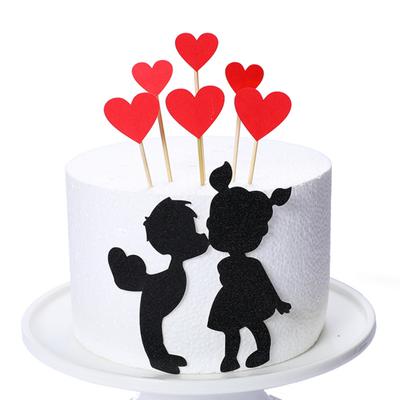 3 Set Topper per torta Love Heart Fai da te squisita fattura Topper per cupcake per amanti dei dolci