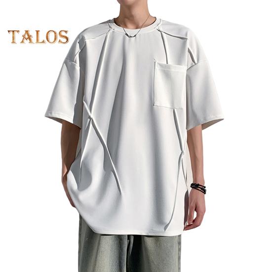 Мужская футболка спортивная футболка с круглым вырезом коротким рукавом однотонная свободная посадка мягкая дышащая летняя повседневная одежда XL 1980₽