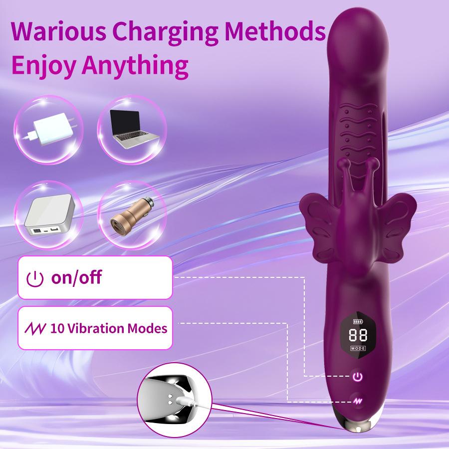 Powerful Rabbit Vibrator G-Spot Clitoris Vagina Massager Anal Stimulator Female Masturbation Sex Toys for Women Dildo Vibrator