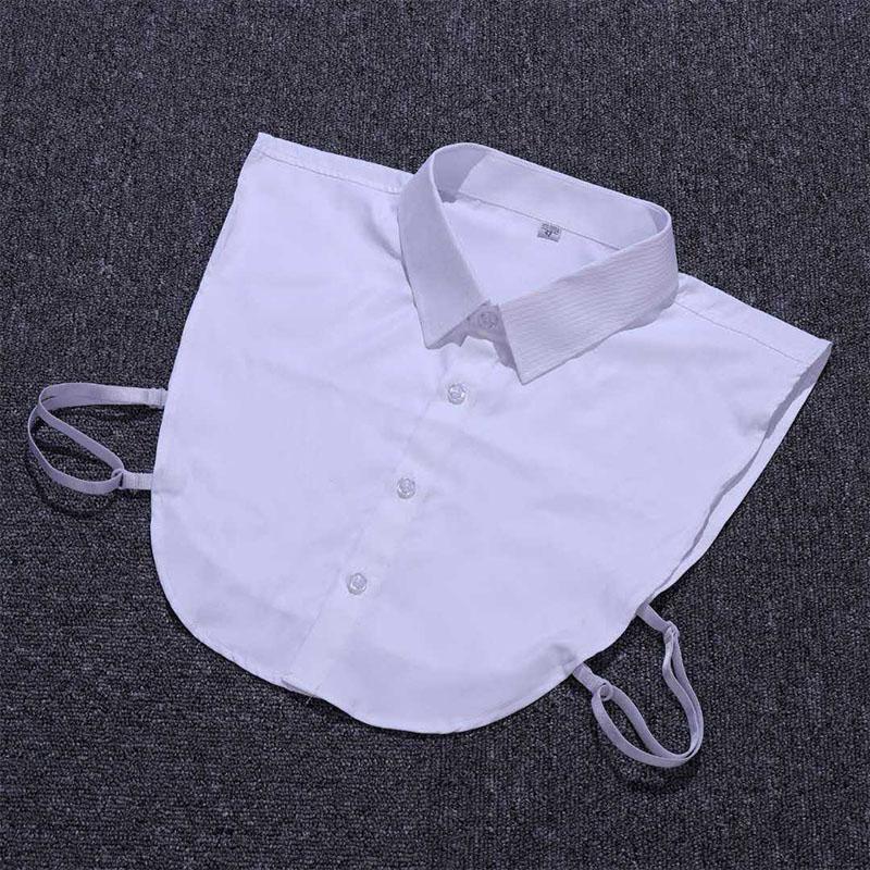 Plaid Fake Collar Shirt Women And Men Size 38 To 44 Dachable Collar Half Shirt Women Men False Collar Tie White Lapel Faux Col