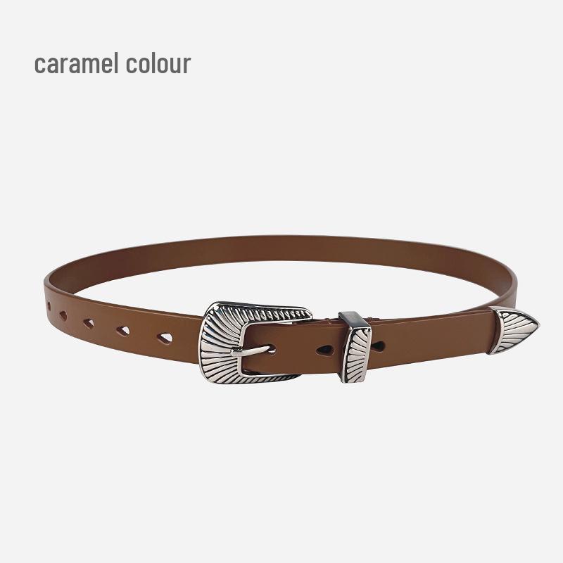 

Винтажный женский ремень из коровьей кожи - Универсальная мода для повседневных брюк и джинсов 105 cm