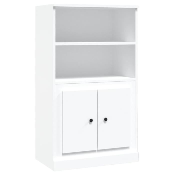 VidaXL Buffet haut blanc 60x35,5x103,5 cm bois d'ingénierie 816312