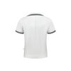 Li-Ning Retro Sports Series Solid Color Loose Short Sleeve Polo Shirt Women Tops Off-White AMBW298-1