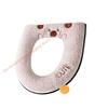 Thickened Plush Toilet Cover Bear Design Winter Warmth Toilet Cushion Bathroom Accessory Easy Installation 85AD