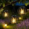 Halloween Solar Pumpkin Hanging Lights,IP65 Waterproof Auto-Charging LED Pendant Lamp,Garden Lawn Path Yard Halloween Outdoor Decor