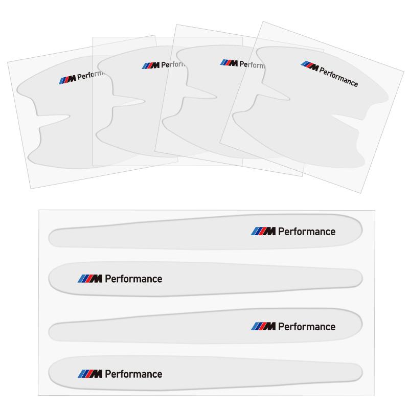 CTCE1 8Pcs Creative Car Sticker Door Handle TPU Protective Film Decals Accessorie For BMW Performance F30 i4 X3 F10 E90 F20 E46 E60 X7