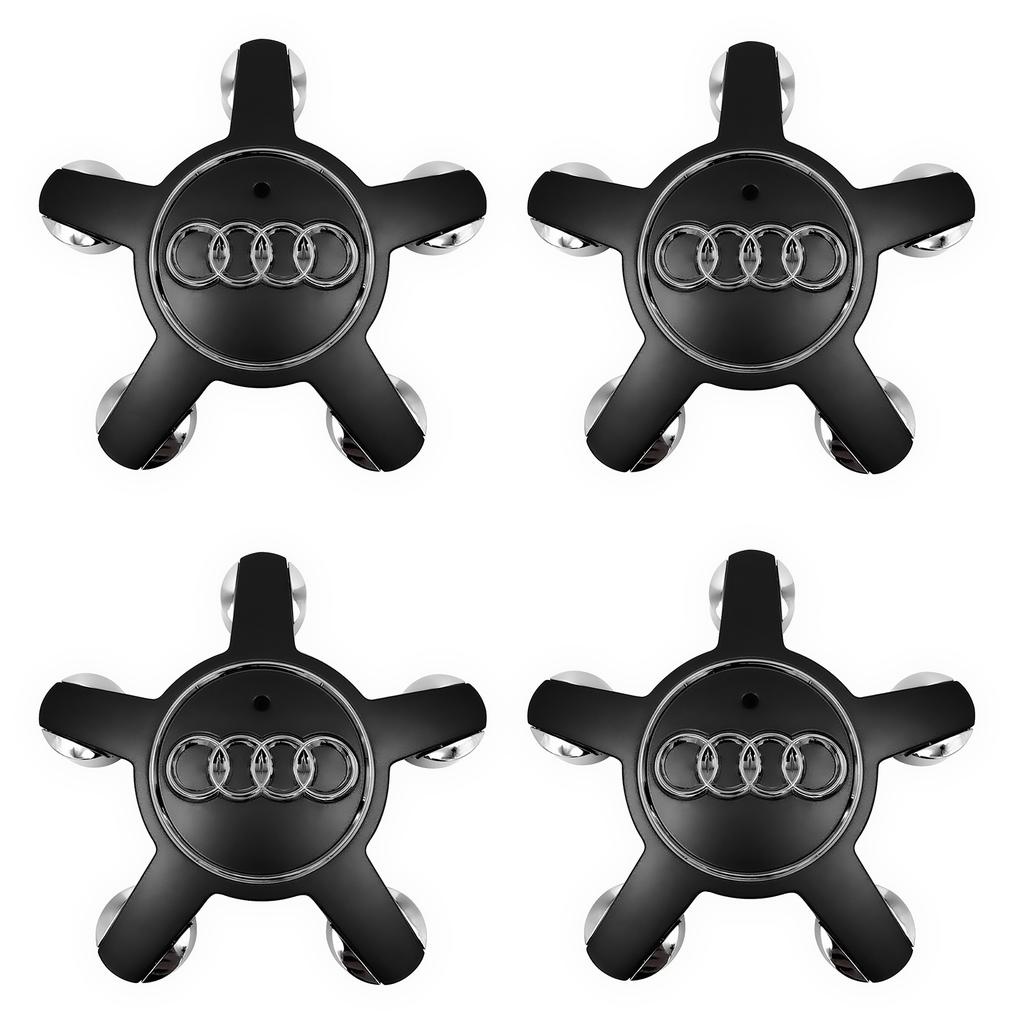 For Audi B7 4pcs Five Claws Car Wheel Center Hub Cap Tire Rim Badge Cover For Audi QUATTRO Sline A3 A4 B8 B7 8P A5 A7 A8 Q3 Q5 Q7 Accessorie