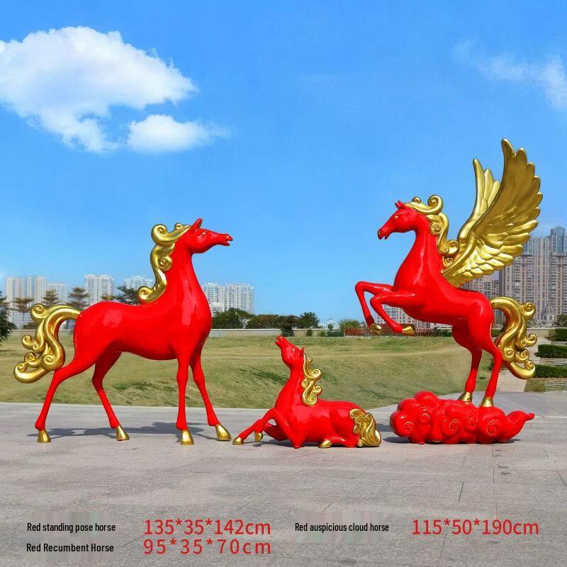 Fiberglass Simulation Horse Statue