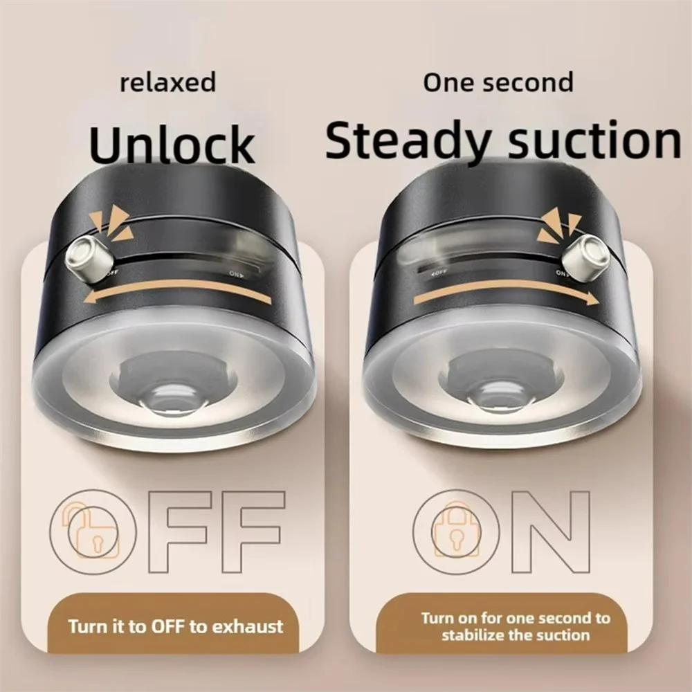 360° Rotation Vacuum Suction Cup Phone Holder Magnetic Lazy Multi-functional Phone Stand Foldable Holder For Selfies and Videos