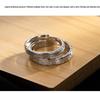 Banyan Tree S925 Silver Textured Open Couple Rings - Ideal Birthday Gift for Girlfriend