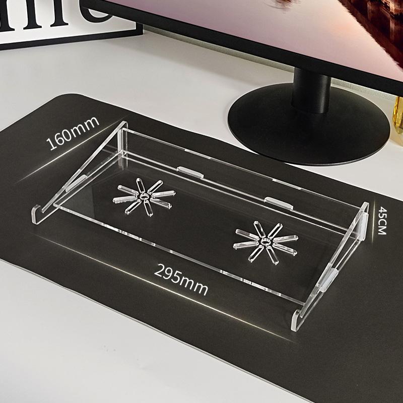 Removable Tilted Keyboard Stand Ergonomic Typing Acrylic Keyboard Riser Tilt Desk Computer Keyboard Lifter For Home Office Games