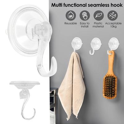 12Pcs Wreath Suction Cup Hook Clear Strong Vacuum Window Suction Cup Holder For Glass Window Wall Hook Hanger Kitchen Bathroom