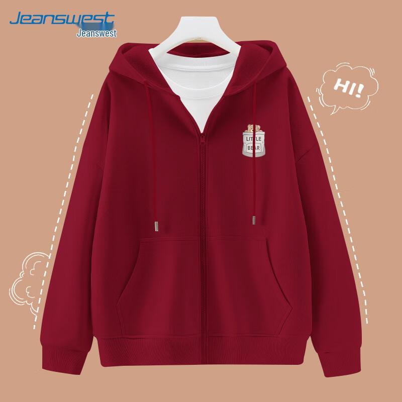 Jeanswest Women's Autumn Casual Zip-Up Hoodie