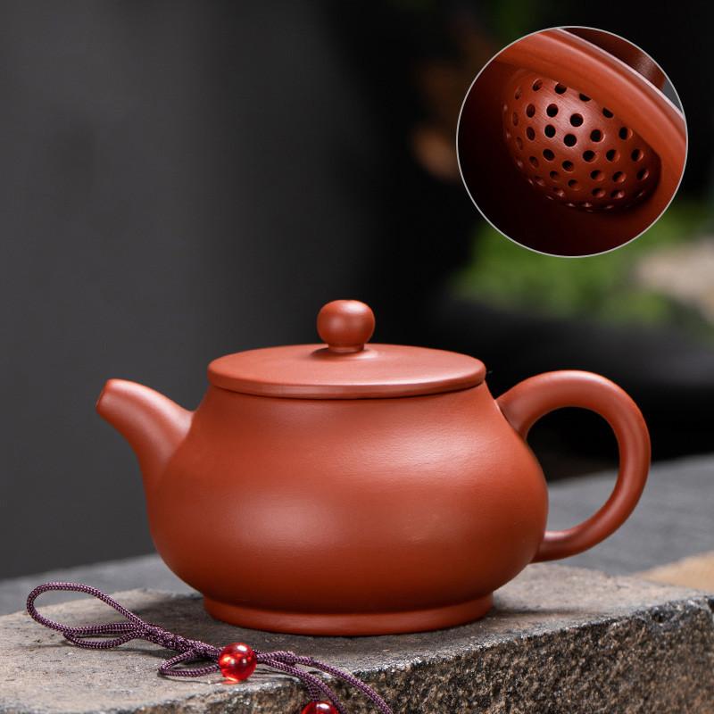Traditional Purple Clay Teapot Dahongpao Ball Hole Filter Tea Infuser Raw Ore Zisha Tea Set Household Beauty Xishi Teapot