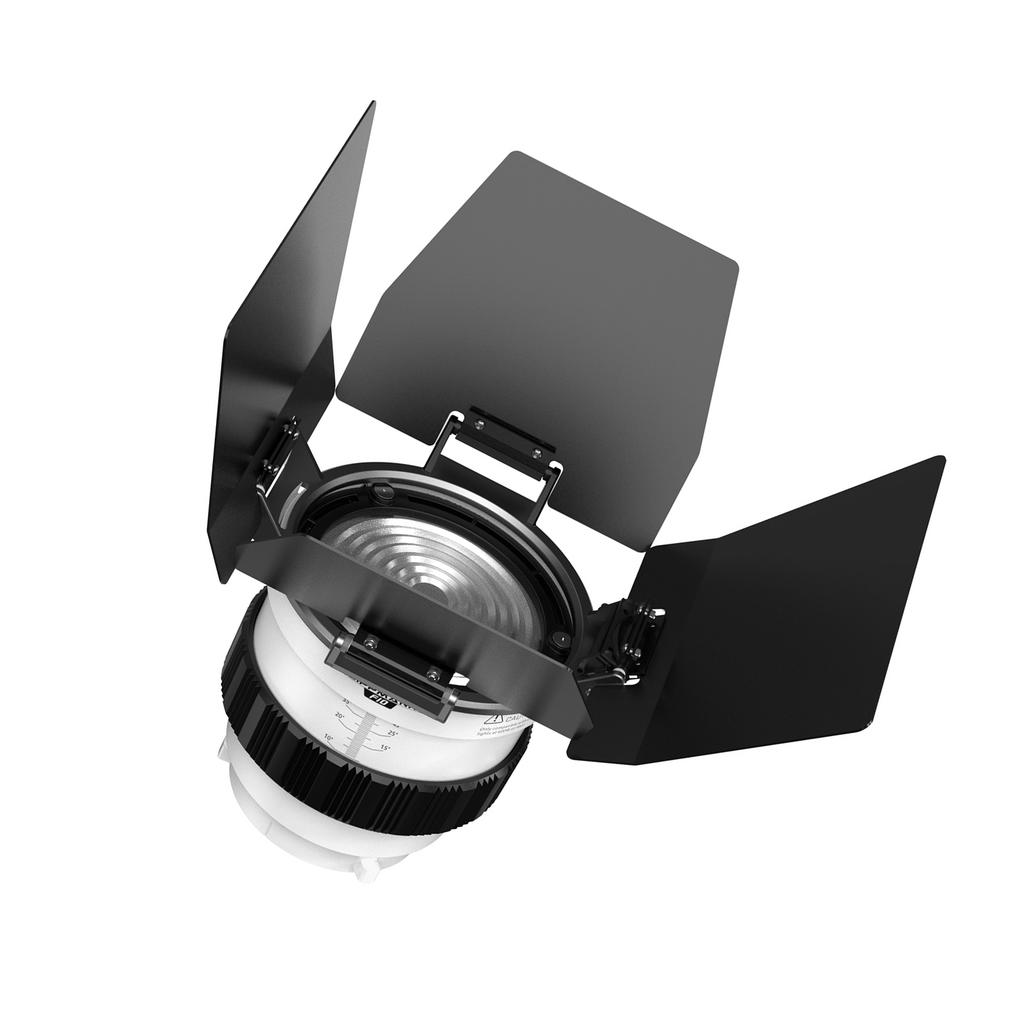 Fresnel Lens for Bowens Mount 10 degrees   45 degrees  Optical Focusing 10X Brighter with Detachable 4 Leaf Barn Door