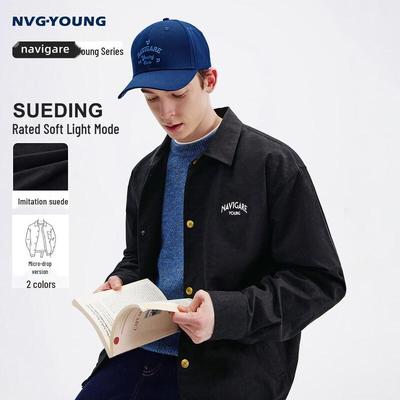 NVG·YOUNG Men's Faux Suede Workwear Jacket