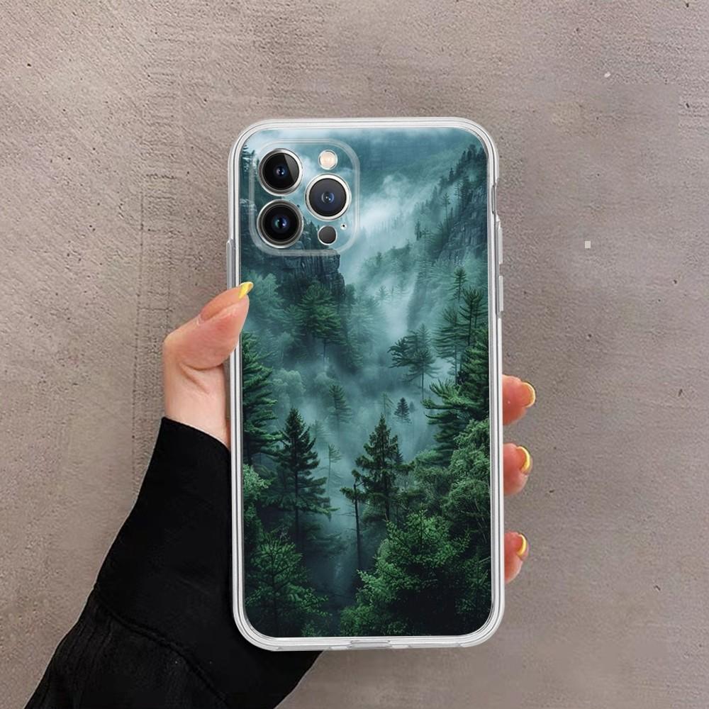 Mountain Forest Phone Case For IPhone 16 15 14 13 12 Mini 11 Pro XS Max X XR SE 6 7 8 Plus Soft Silicone Cover