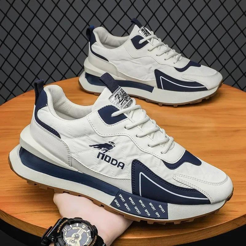 Scarpe da Ginnastica Sportive da Esterno Versatili per Uomo, Stagioni Primavera e Autunno, Casual, Corsa, Rialzo Altezza, Suola Spessa, Resistenti all'Usura