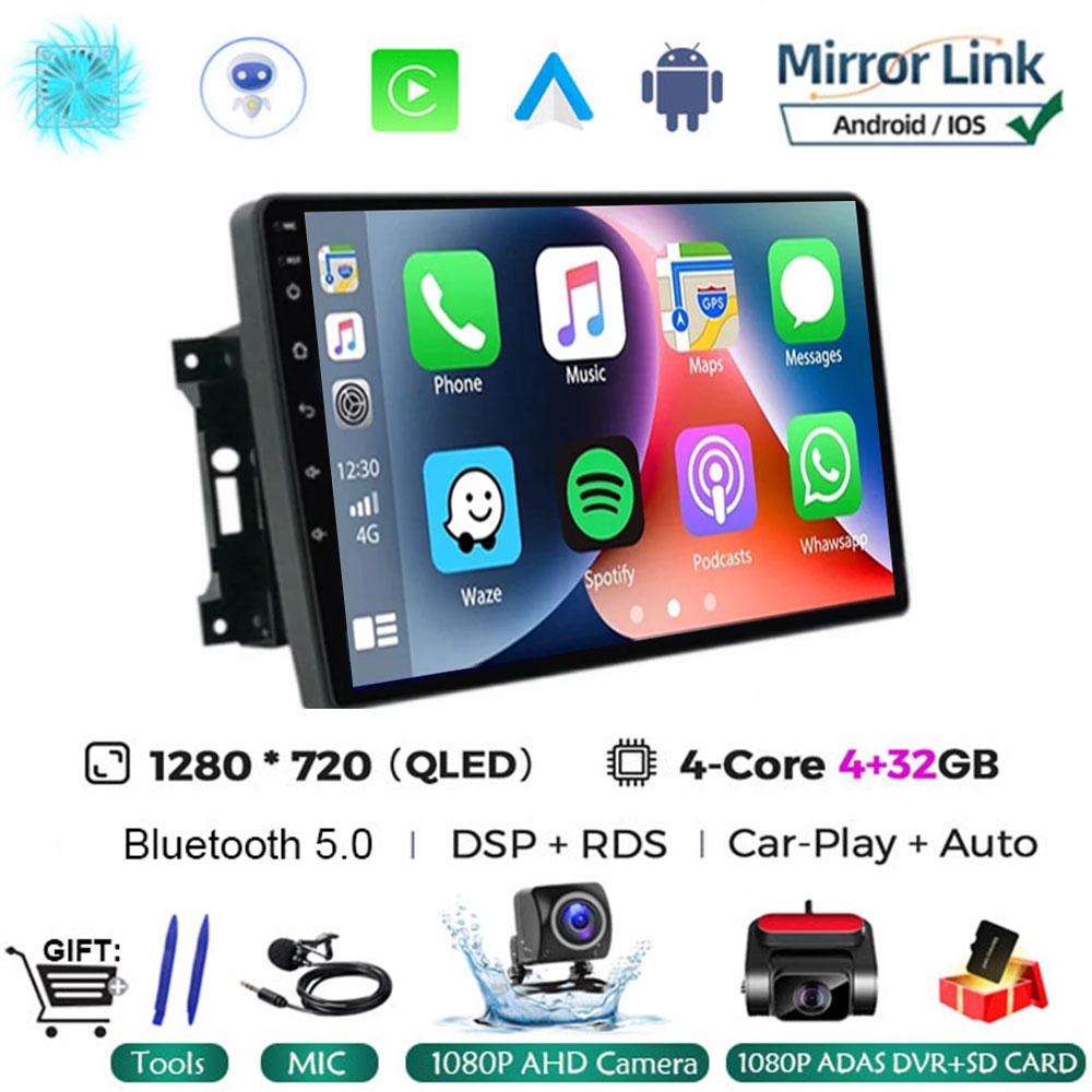 For Jeep Compass/Commander/Grand Cherokee/Wrangler/Liberty AutoRadio Android 14 Car Radio QLED GPS Navigation Multimedia Player