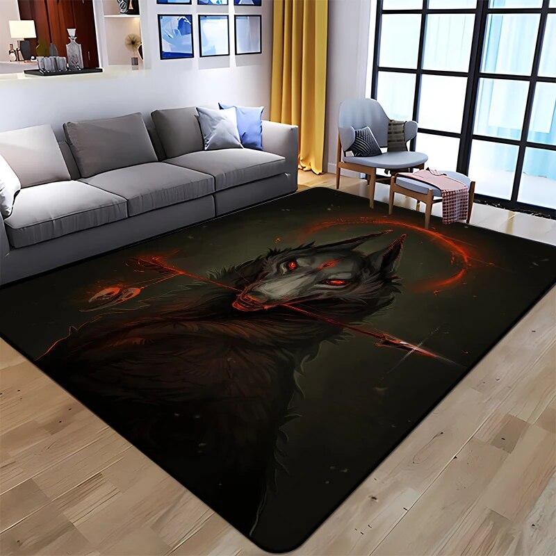 Best Selling Wolf Art Printed Carpet for Living Room Large Area Rug Soft Mat E-sports Chair Carpets Alfombra Gifts Dropshopping