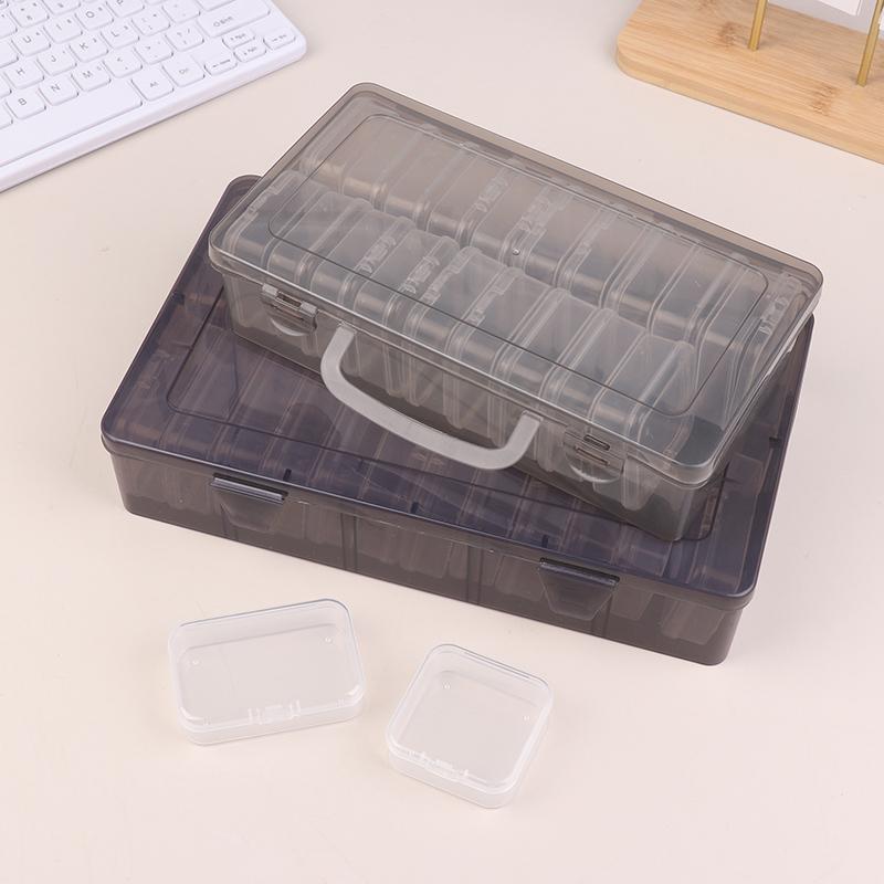 20/26Pcs Transparent Plastic Craft Storage Box Portable Multifunctional Storage Box For Jewelry Beads Diy Art Supplies