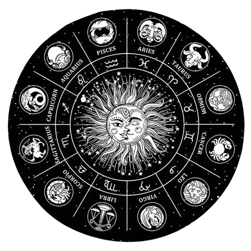 Metaphysical Message Board Mat Witchcraft Fortune Telling Altar Board Divinations Pendulum Board Round Dowsing Board