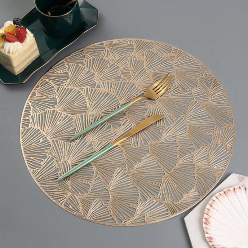 Table Round Placemat 2p (Gold)