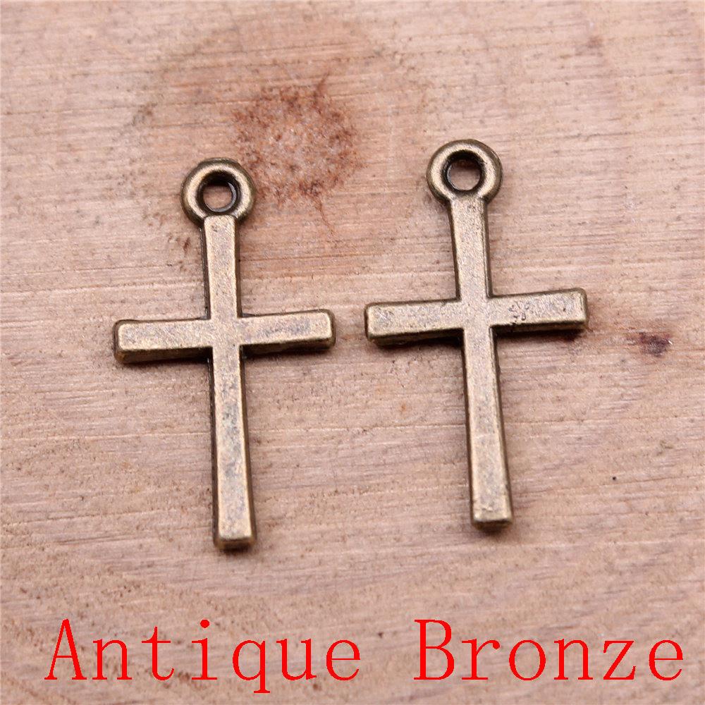 Heart Cross Shaped Charms Pendant For Bracelet Necklace Jewelry Making Craft Findings