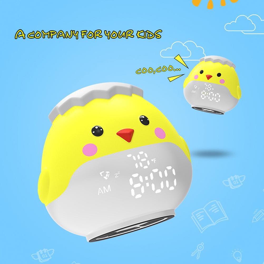 Stiller USB-wiederaufladbarer Wecker für Kinder Gelb 10,5x10cm