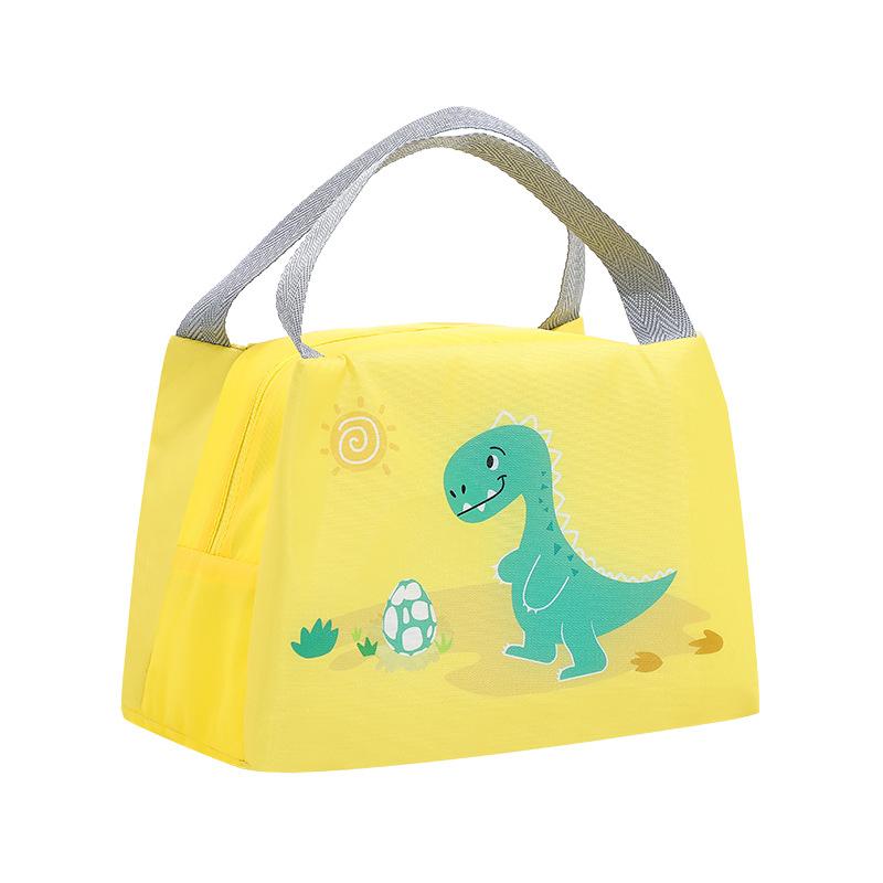 Cute Cartoon Printed Lunch Bag Kids Student School Lunch Bags Thermal Insulation Oxford Cloth Handbag Waterproof Storage Bags