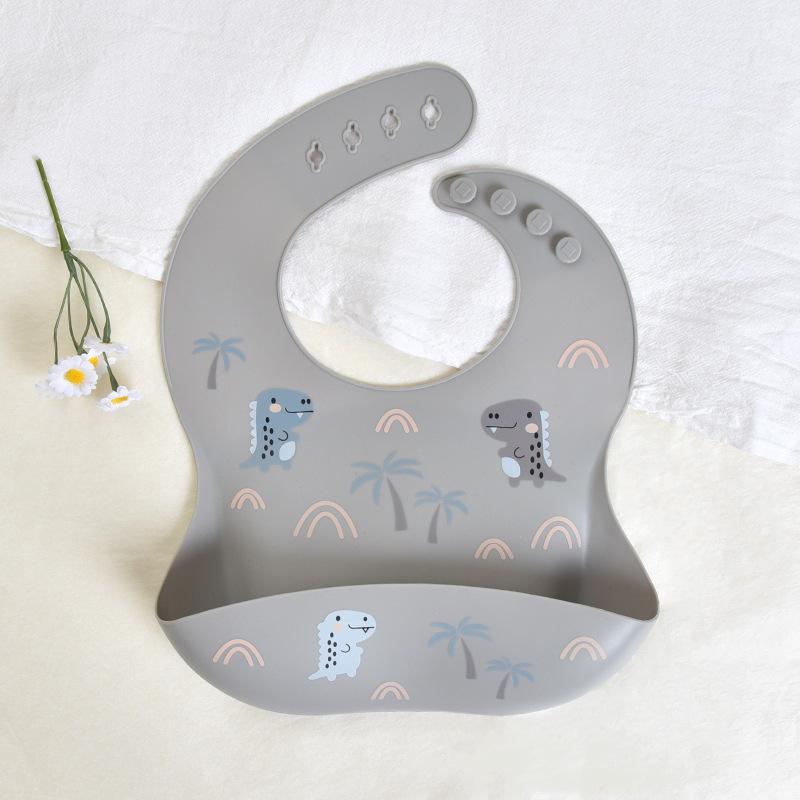 Food Grade Silicone Baby Eating Bibs Easy to Clean Baby Bibs Drool Towels Waterproof Children Silicone Drool Bibs