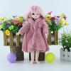 Multicolor 1 Set Long Sleeve Soft Fur Coat Tops Dress Winter Warm Casual Wear Accessories Clothes for Barbie Doll Kids Toy