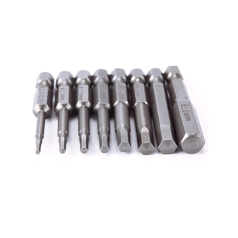 8pc Head Hex Long Allen Bit Set Quick Connect Shank Impact Driver Magnetic Drill