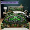 St.Patrick's Day Pattern Bedding Uilt Set Uilt Cover Pillowcase Home Decoration Birthday Gift (1 * Duvet Cover + 2 * Pillowcase  Without Core)82