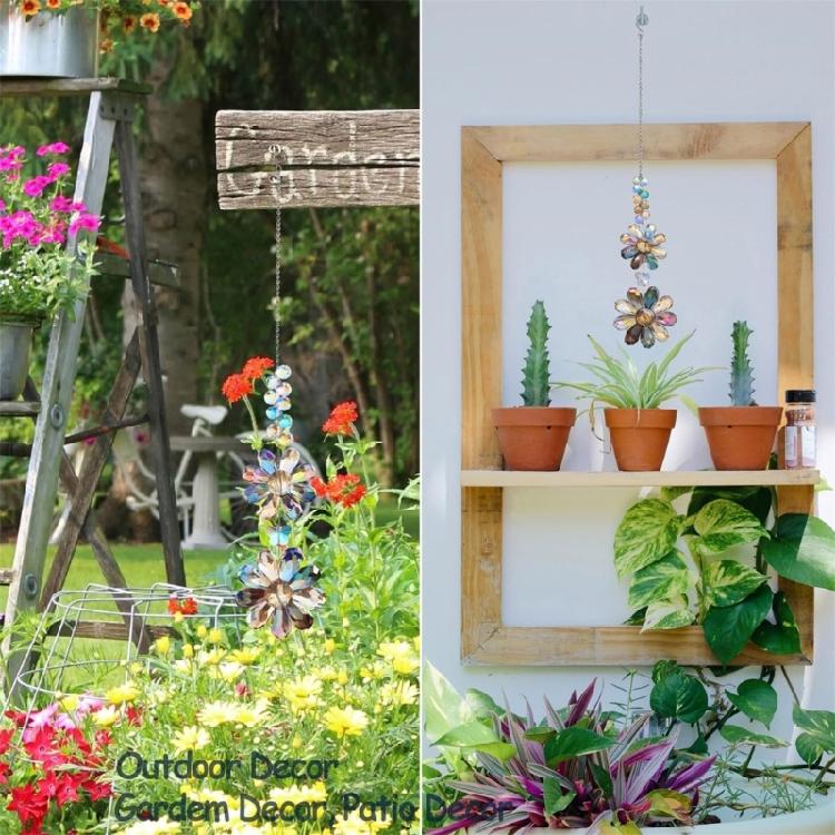 Sun Catcher Crystal Flower Sun Catcher Sun Beads Pendant Decoration Pendant For Room Patios Sunlight Radianting