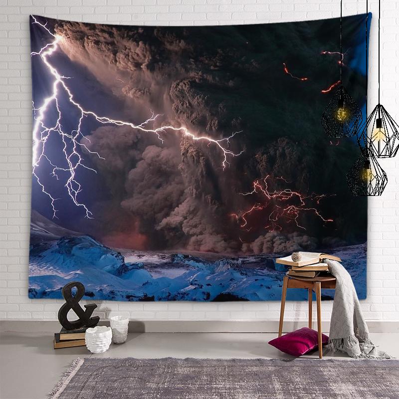 Volcanic Lava Eruption Landscape Wall Decor Tapestry Room Wall Art Personality Tapestry Living Room Bedroom Home Decor Tapestry